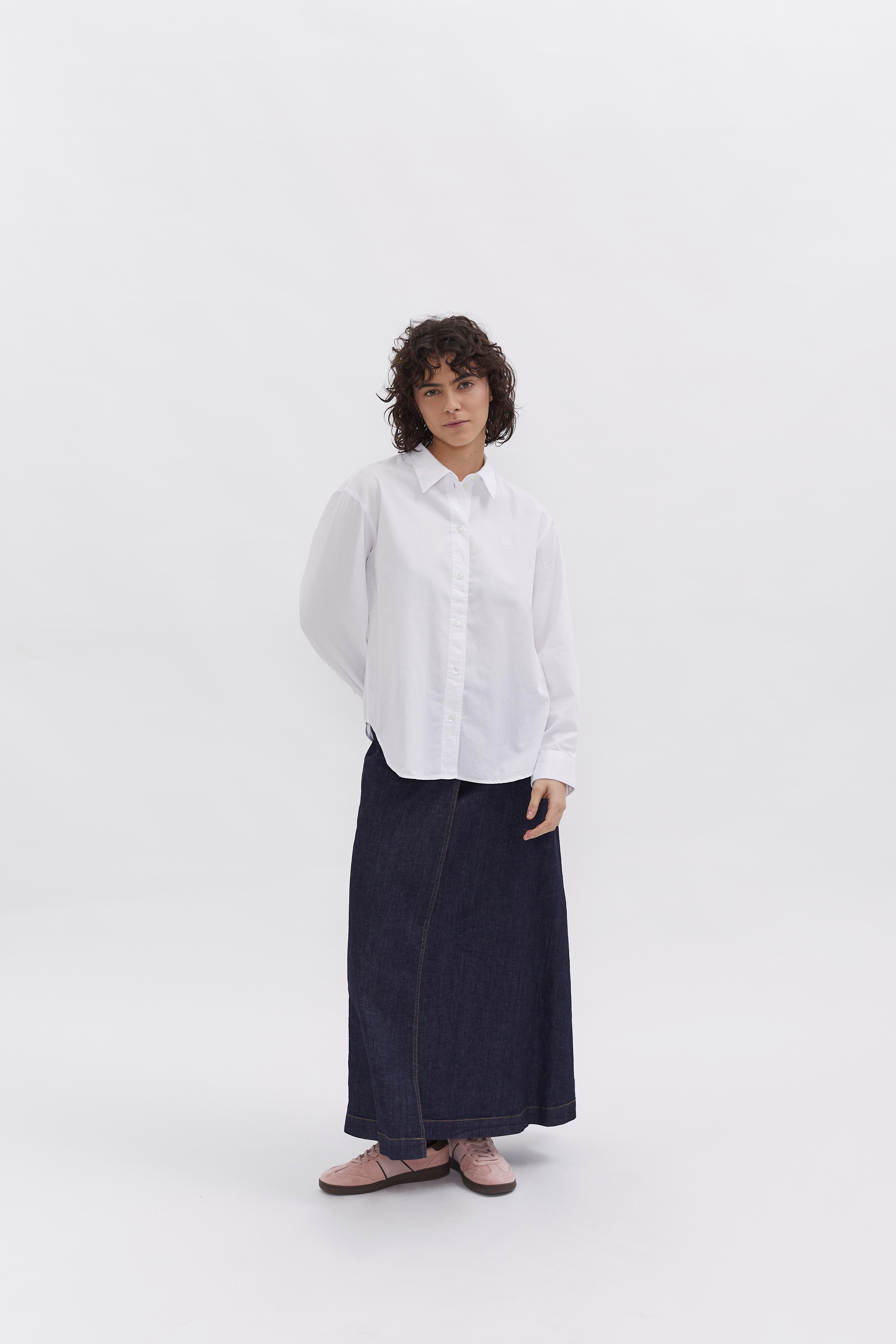 D-Brand, Blouses, Boxed Fit Bluse, WHITE, Weiß, 227010, 227010-110