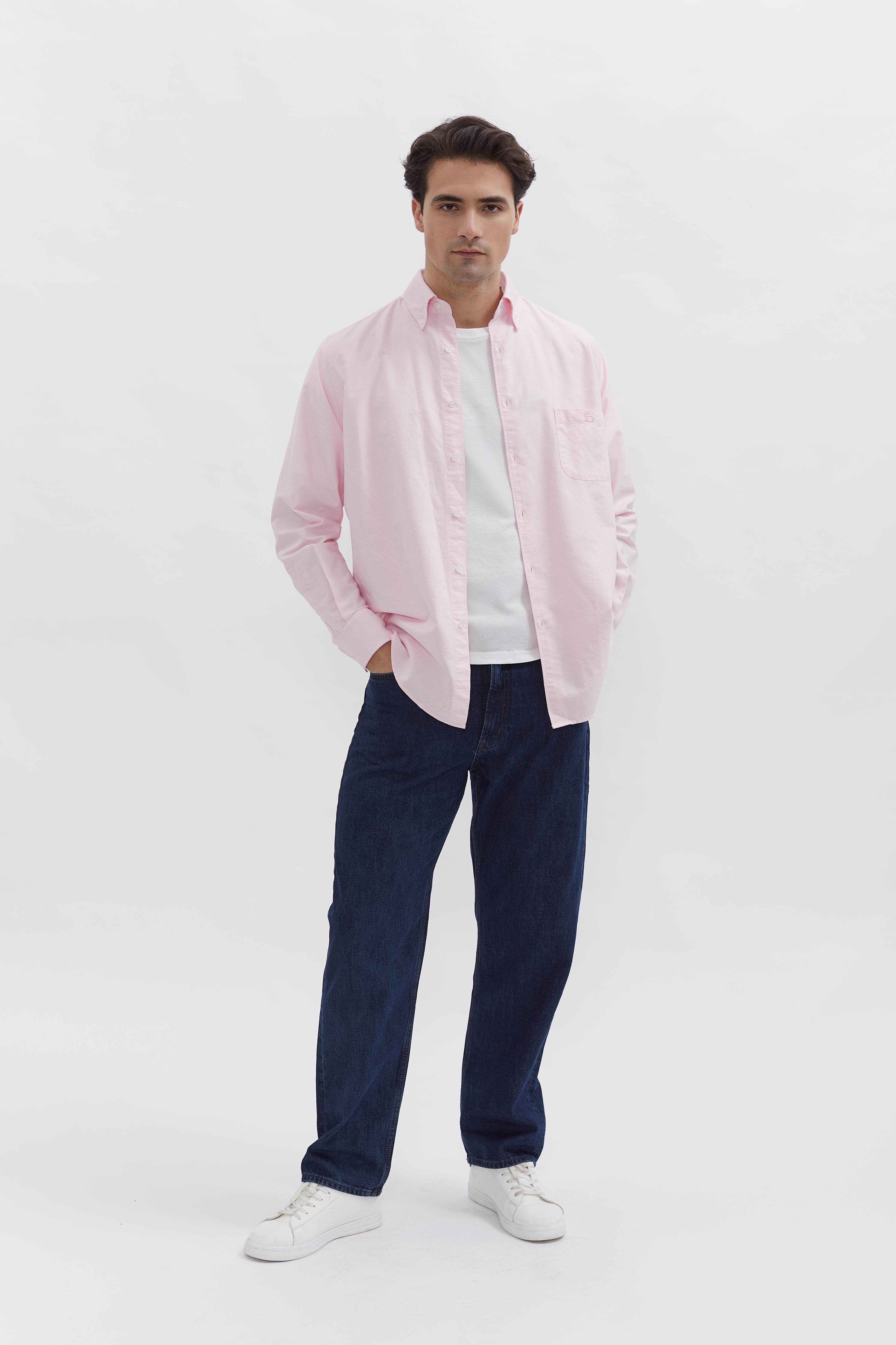 D-Brand, Shirts, Oxford Shirt, ROSE, Rosa, 117010, 117010-690