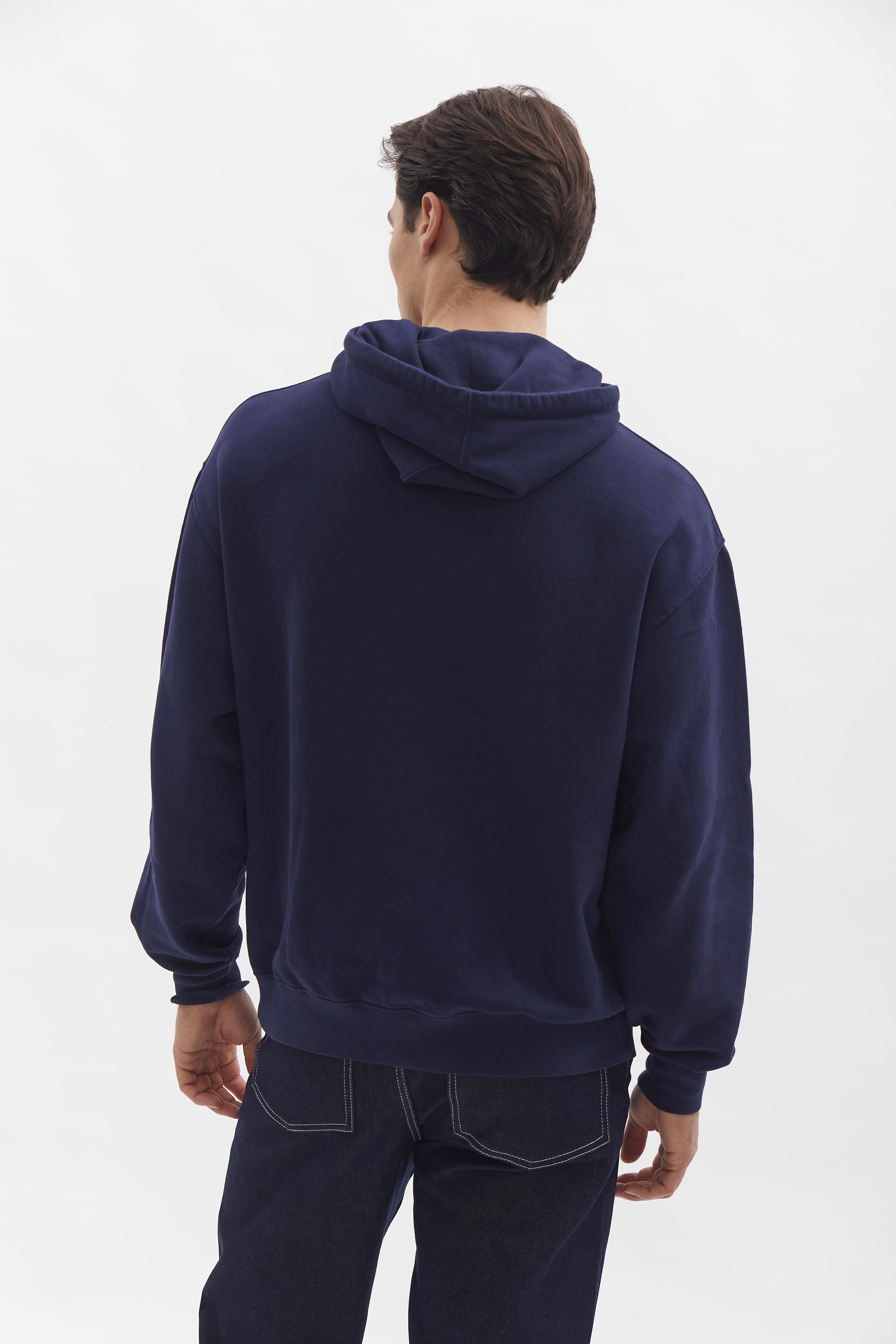 D-Brand, Hoodies, Zip Hoodies, Badge Hoodie, NAVY, Blau, 110002, 110002-410