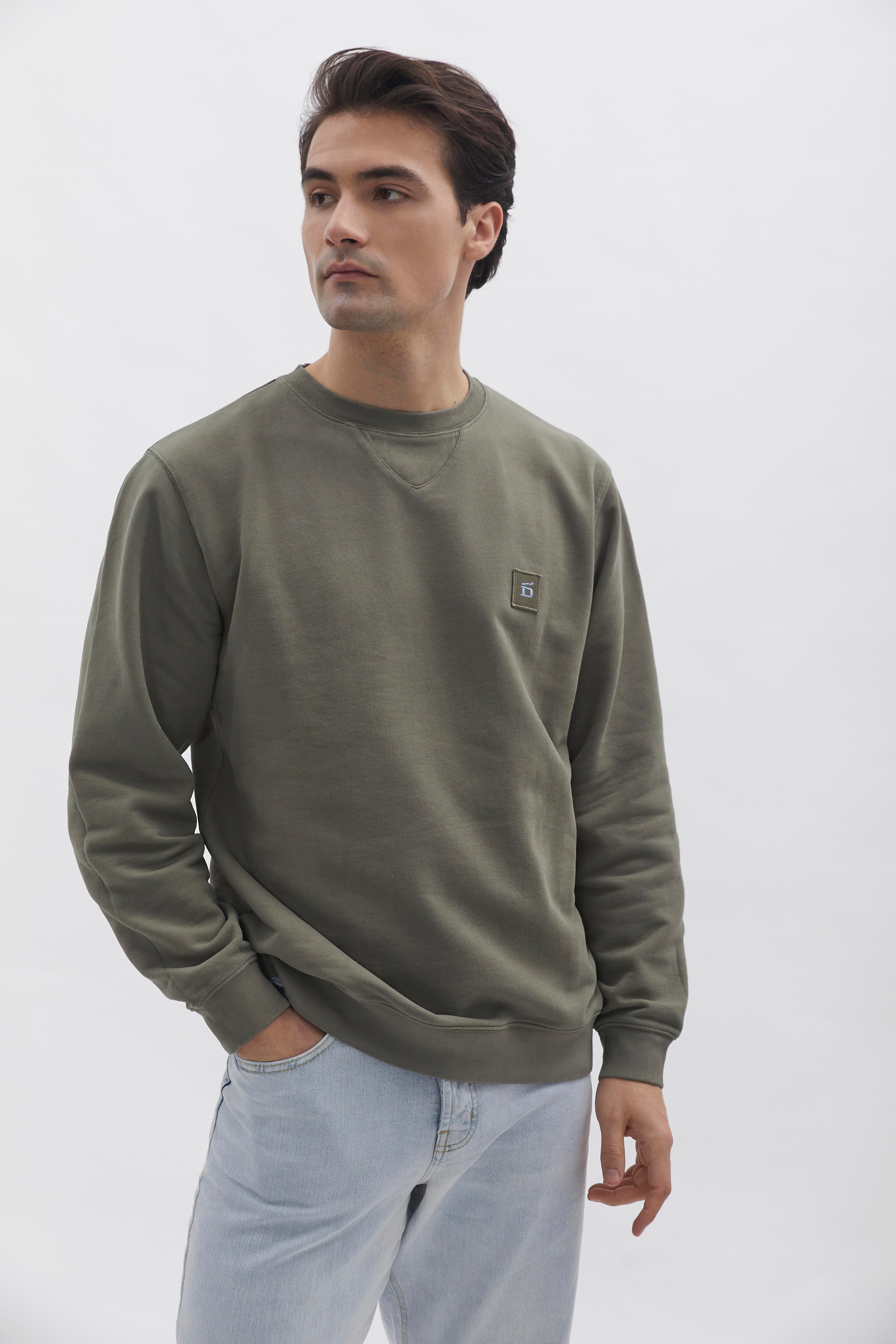 D-Brand, Sweater, Crewneck Sweater, DUSTY OLIVE, Grün, 111225, 111225-322