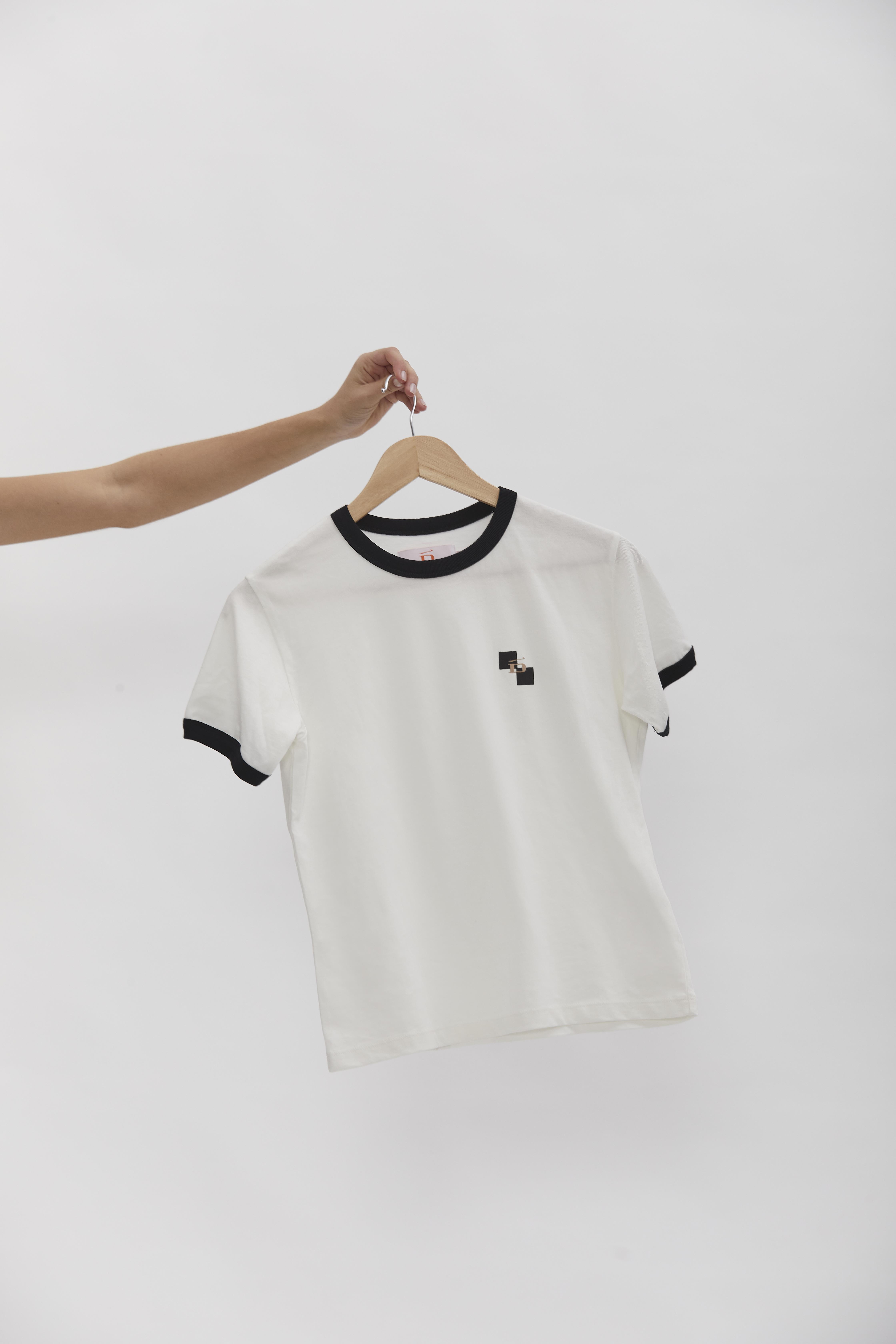 D-Brand, T-Shirts, Polos und Tops, Ringer T-Shirt, EGGNOG, Creme, 222207, 222207-113