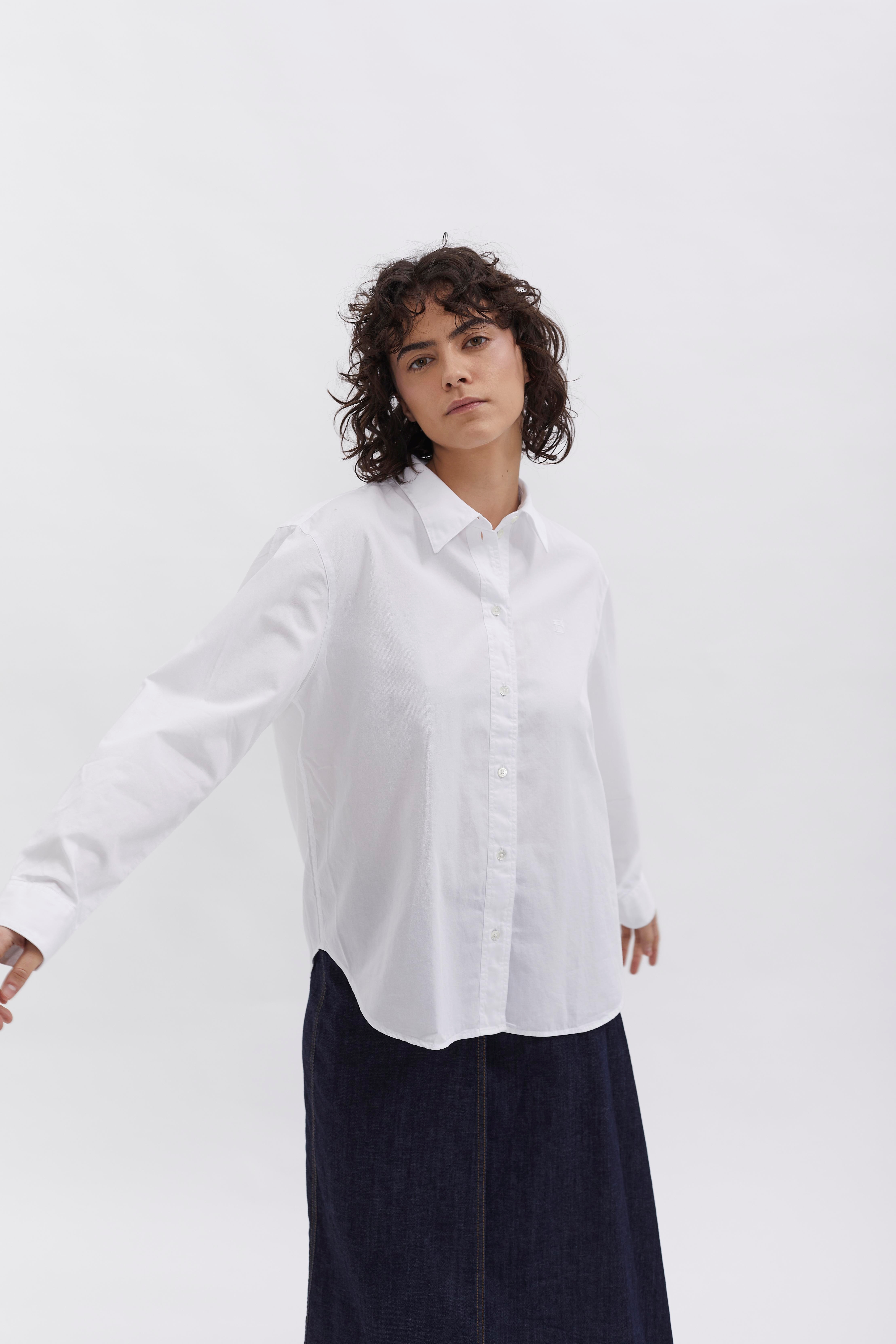 D-Brand, Blouses, Boxed Fit Bluse, WHITE, Weiß, 227010, 227010-110