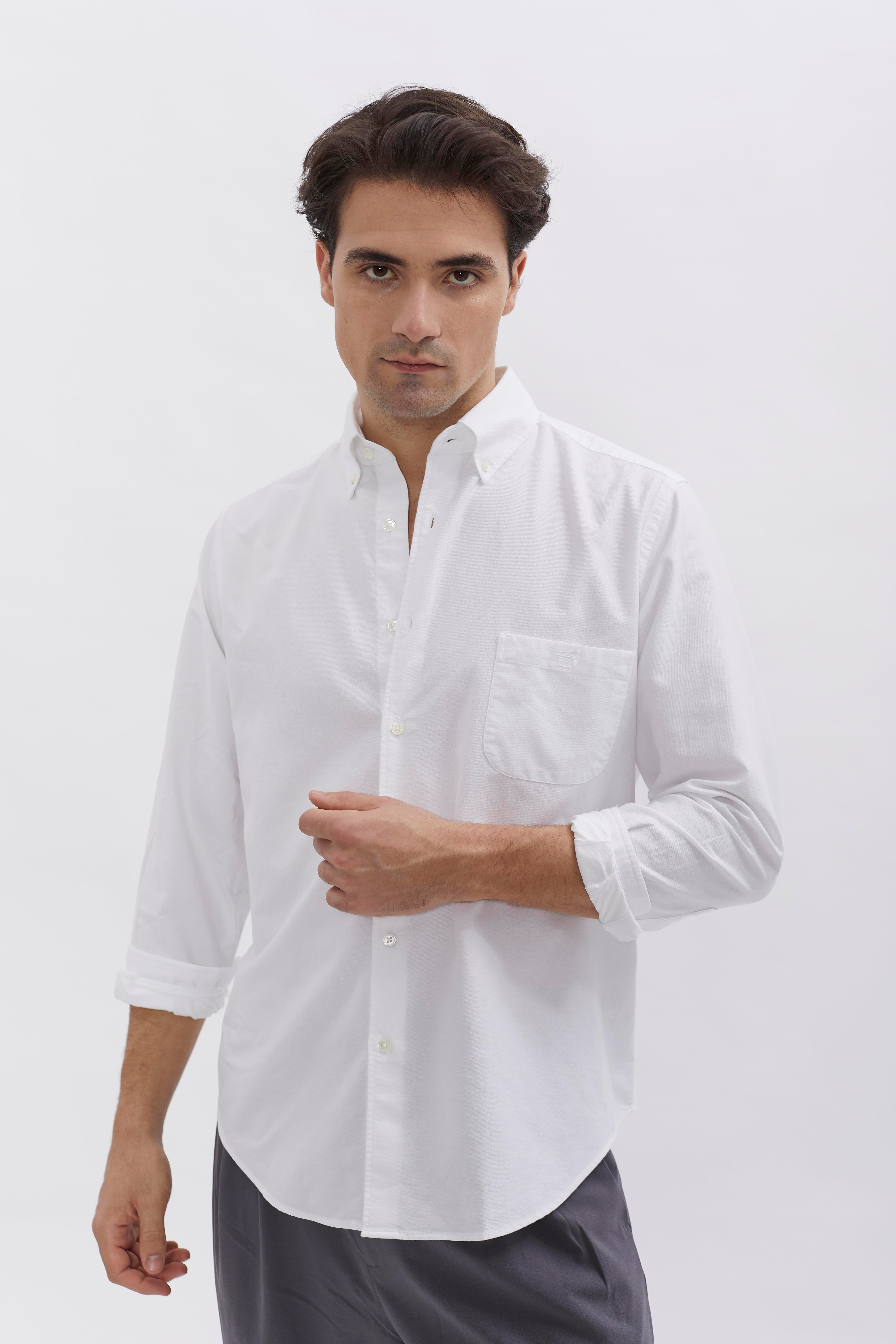D-Brand, Shirts, Oxford Shirt, WHITE, Weiß, 117010, 117010-110