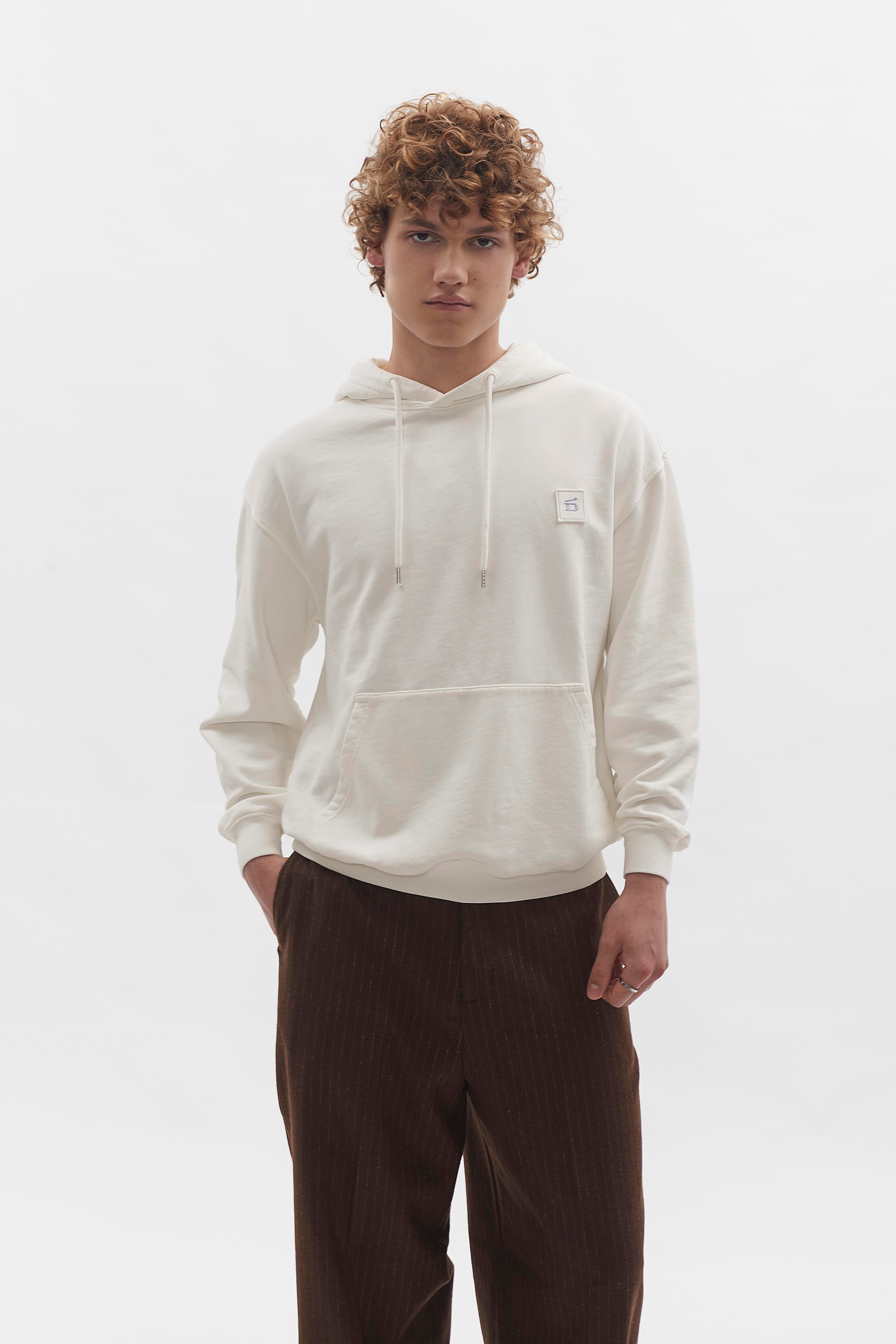 D-Brand, Hoodies, Zip Hoodies, Badge Hoodie, EGGNOG, Creme, 110002, 110002-113