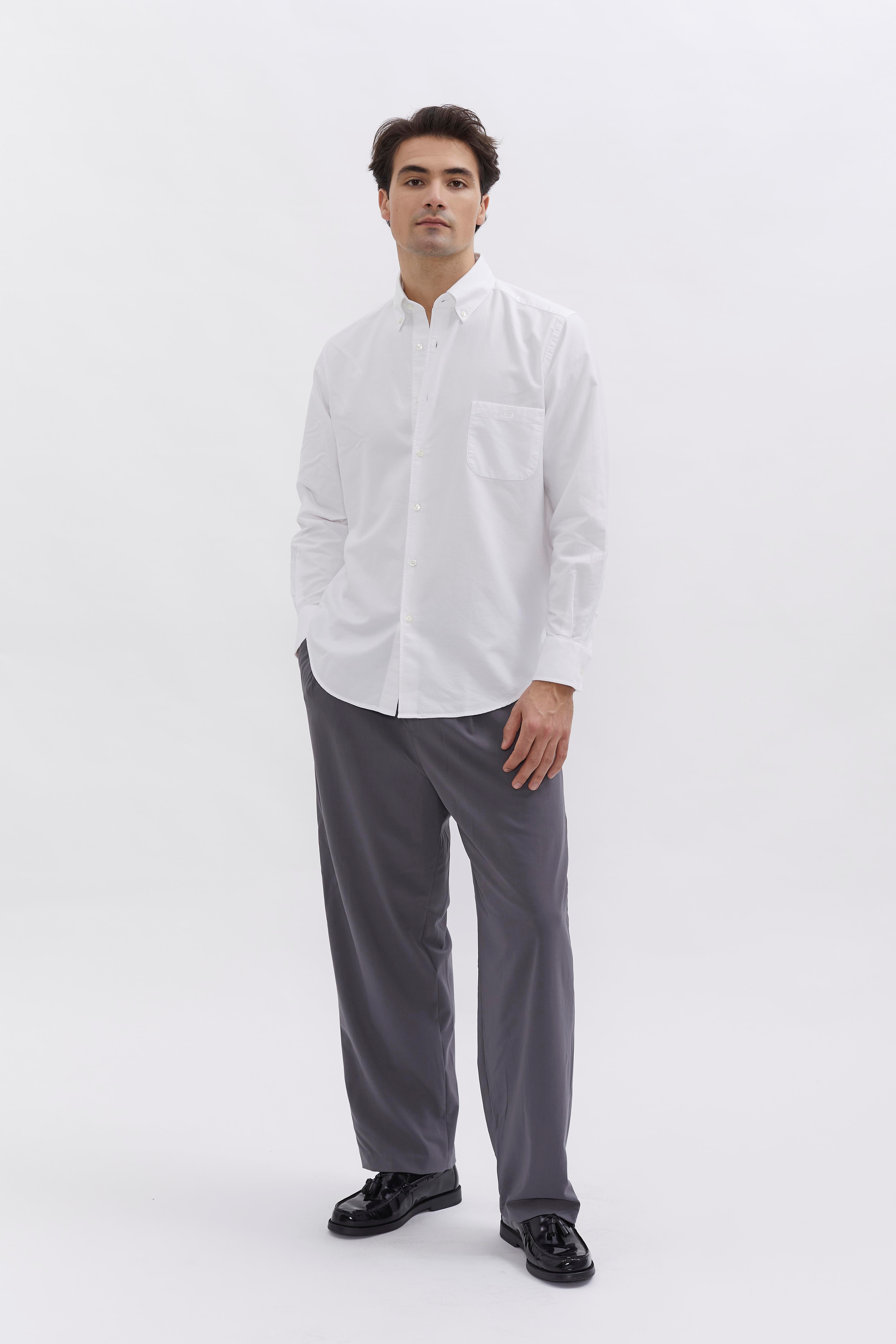 D-Brand, Shirts, Oxford Shirt, WHITE, Weiß, 117010, 117010-110