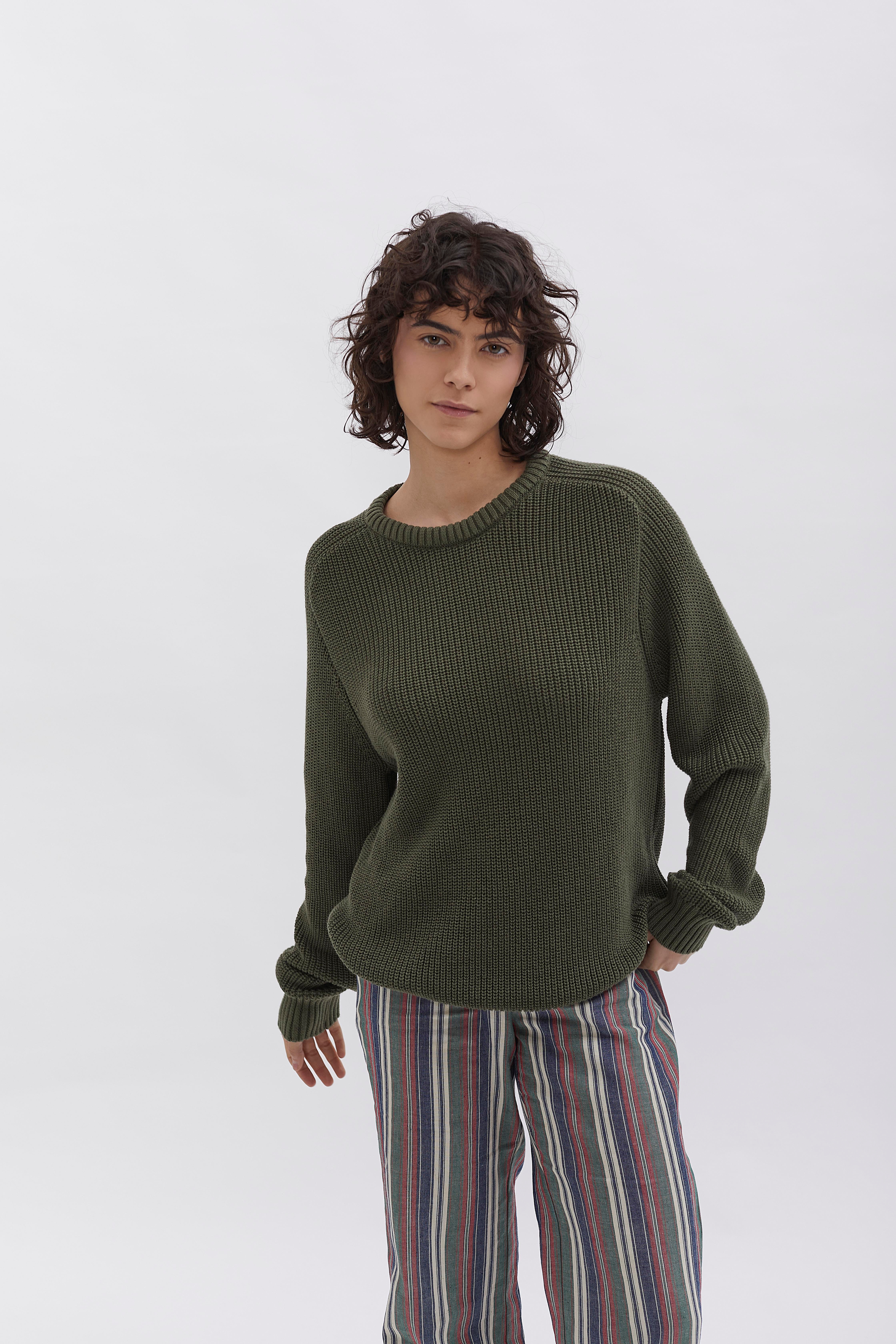 D-Brand, Pullover, Knit Crewneck, HUNT GREEN, Grün, 225201, 225201-325