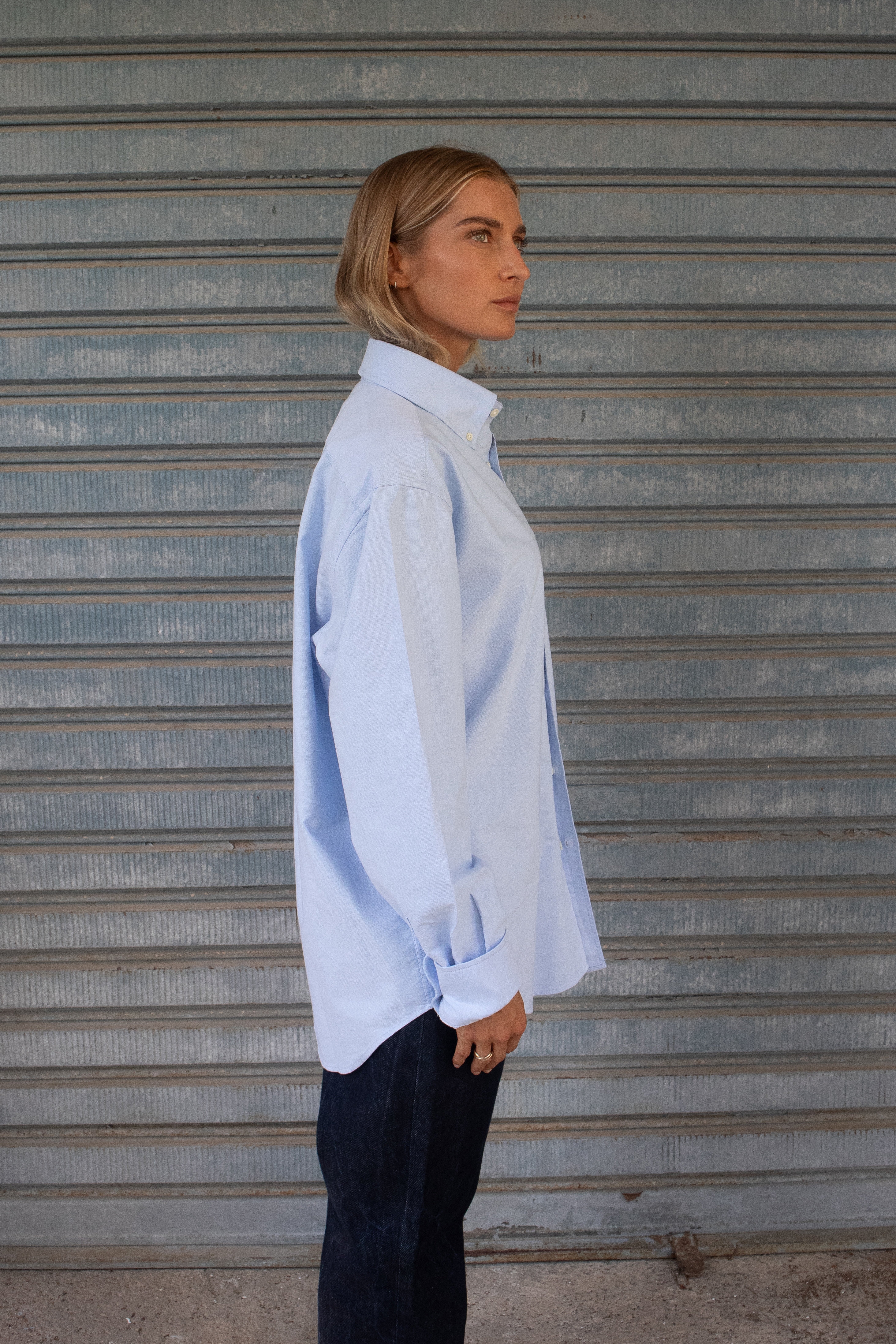 D-Brand, Blouses, Oxford Shirt, PALE BLUE, Blau, 217010, 217010-476