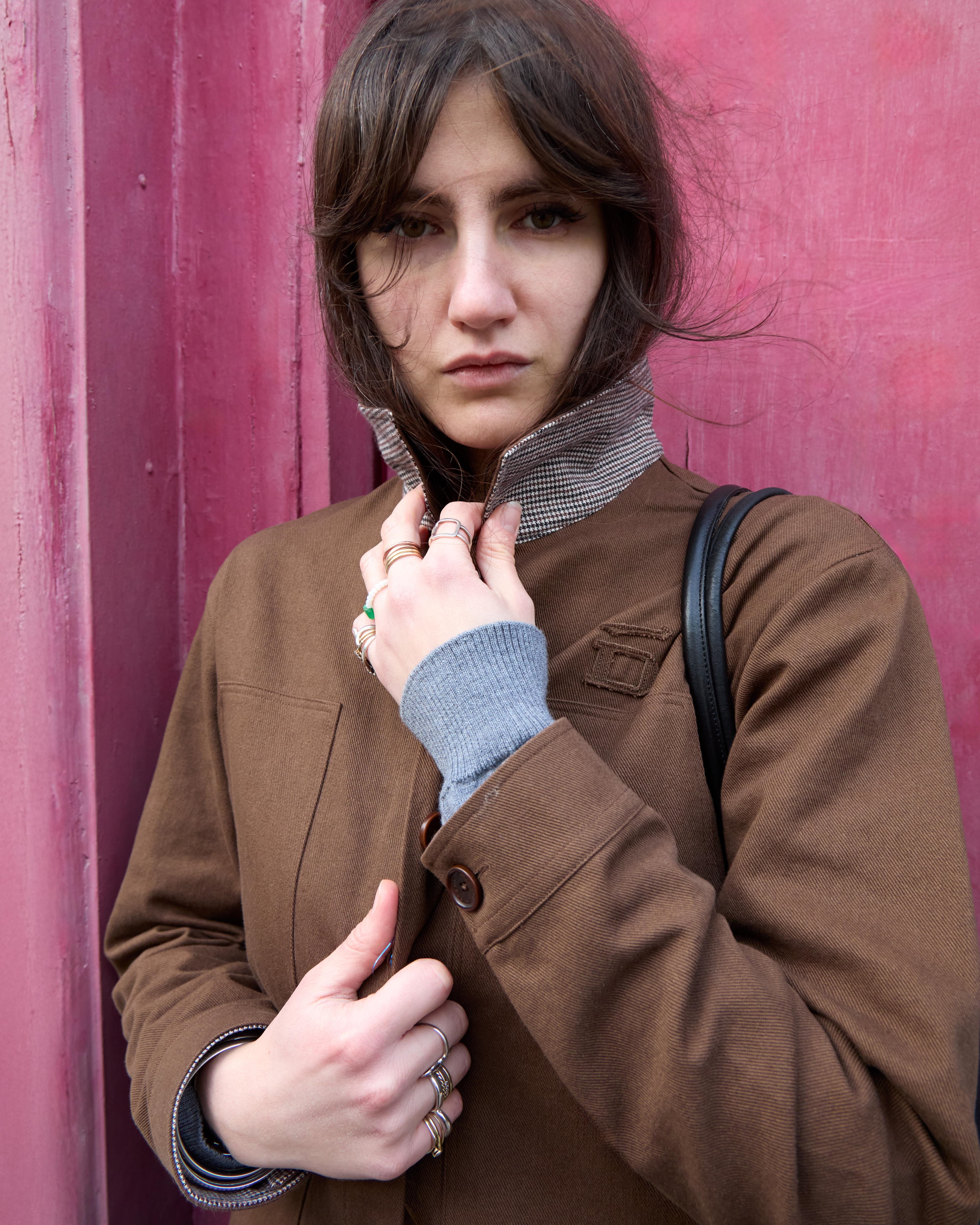 D-Brand, Jackets, Vest, Cardigans, Vintage Twill Jacket, BROWN, Braun, 226501, 226501-201