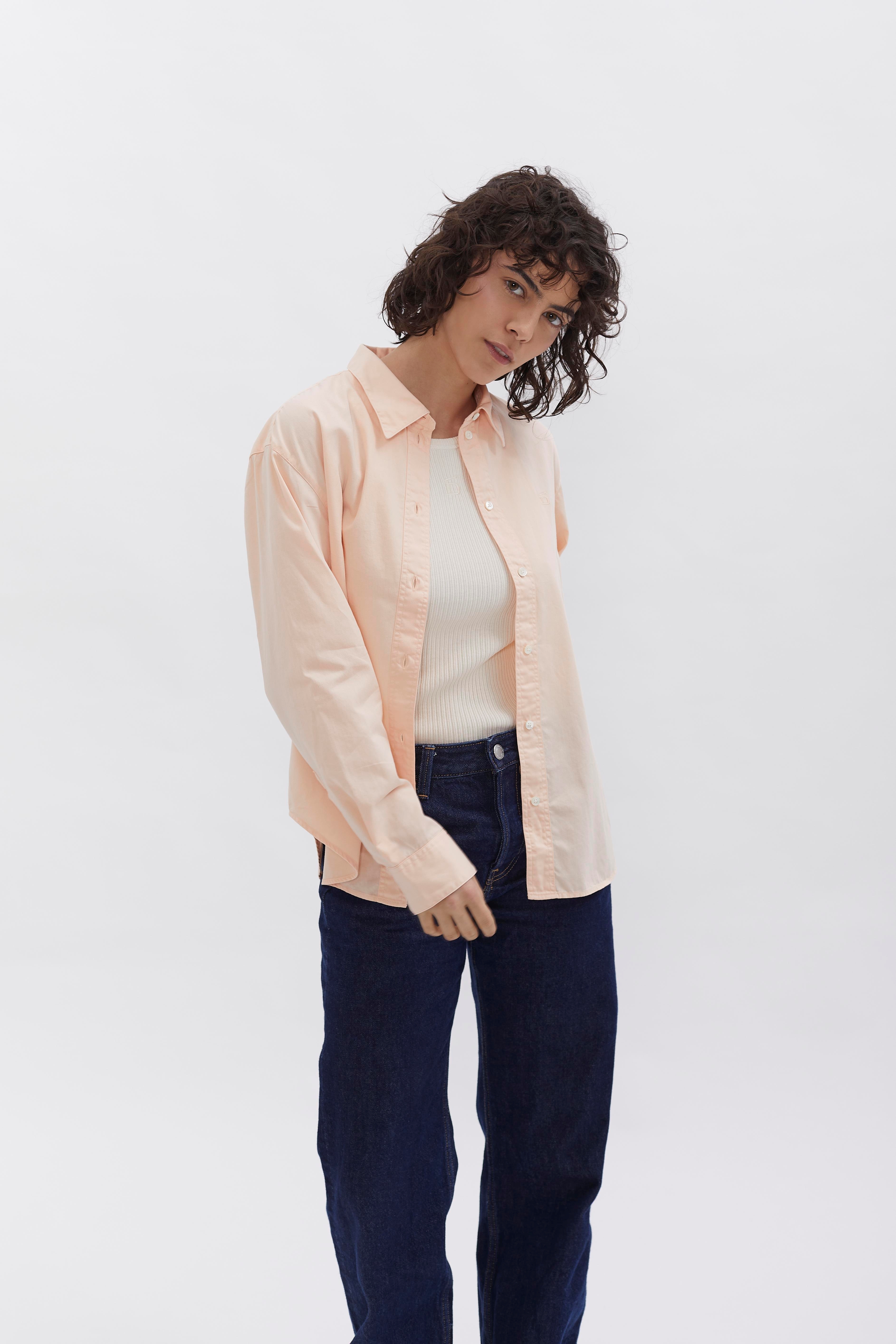 D-Brand, Blouses, Boxed Fit Bluse, SALMON, Lachs, 227010, 227010-680