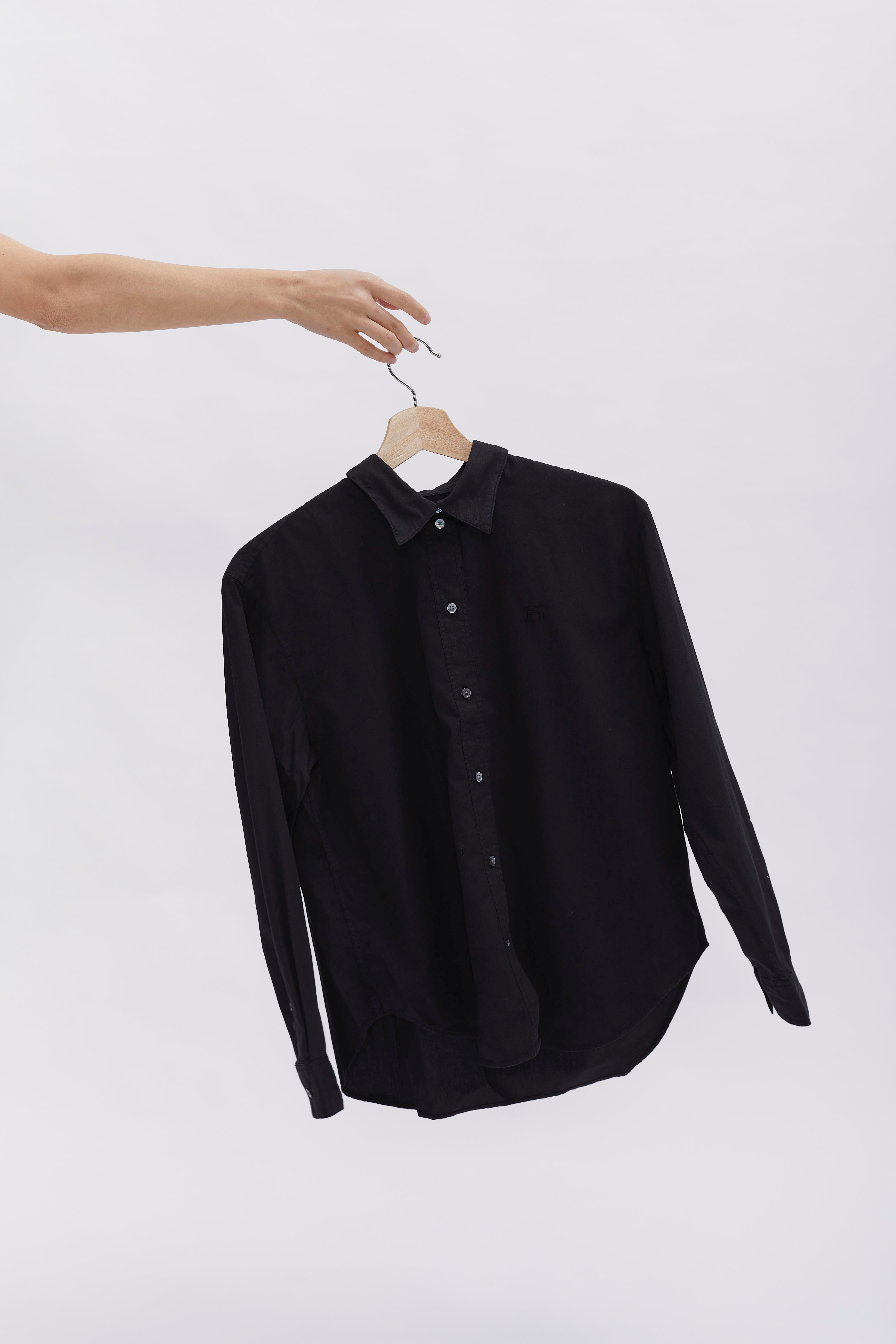 D-Brand, Blouses, Boxed Fit Bluse, BLACK, Schwarz, 227010, 227010-100
