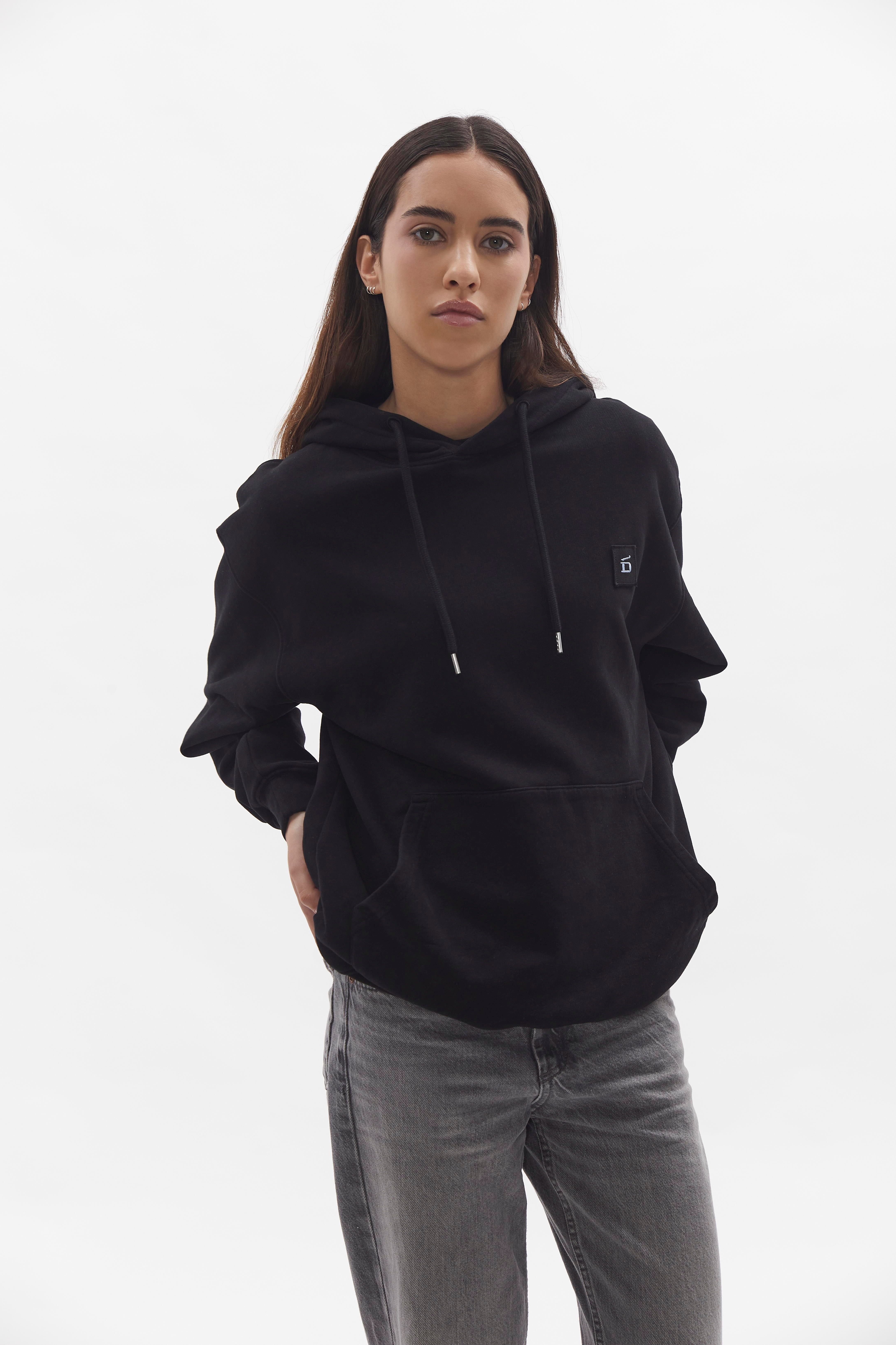 D-Brand, Hoodies, Zip Hoodies, Badge Hoodie, BLACK, Schwarz, 220001, 220001-100