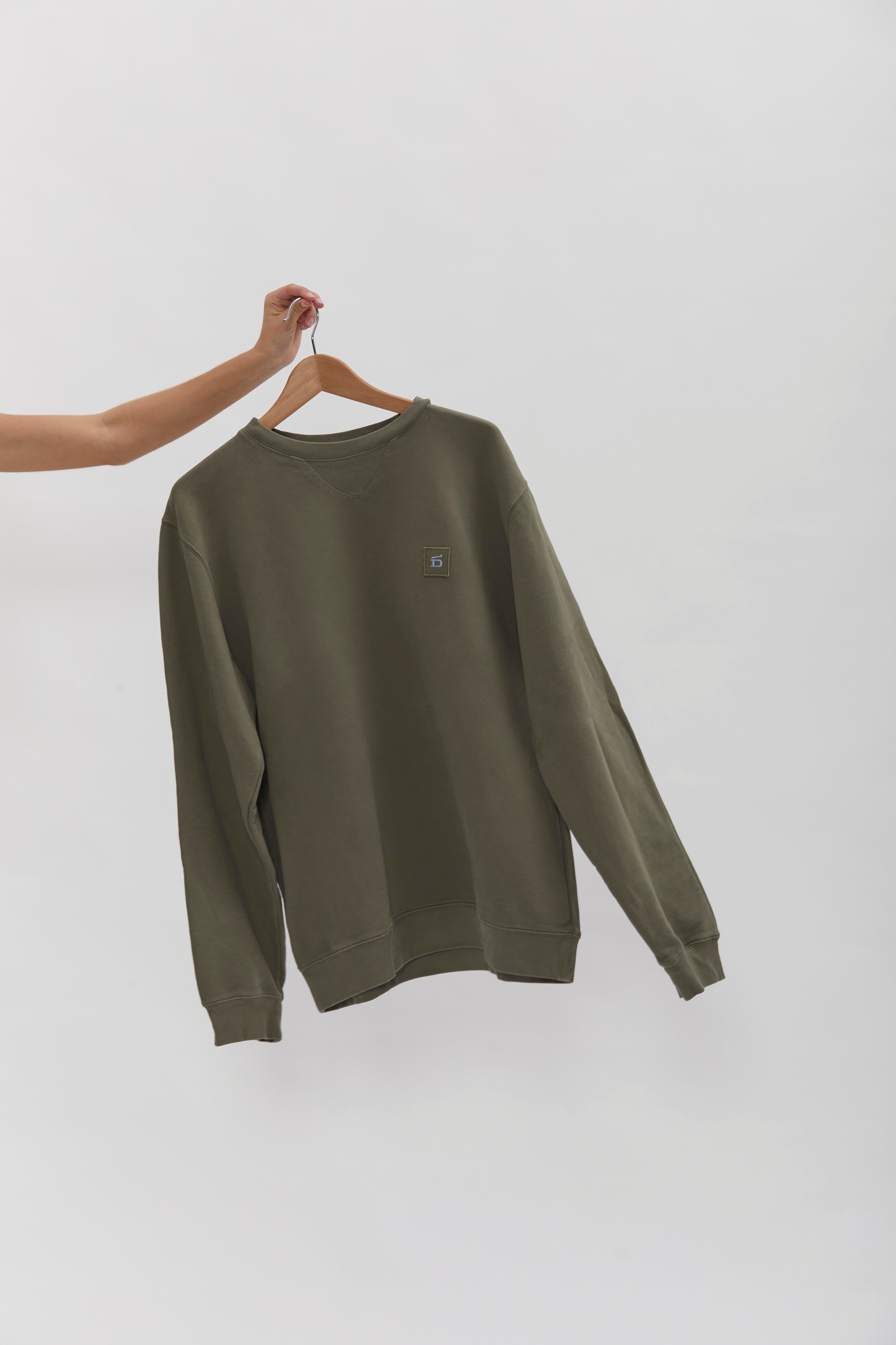 D-Brand, Sweater, Crewneck Sweater, DUSTY OLIVE, Grün, 111225, 111225-322