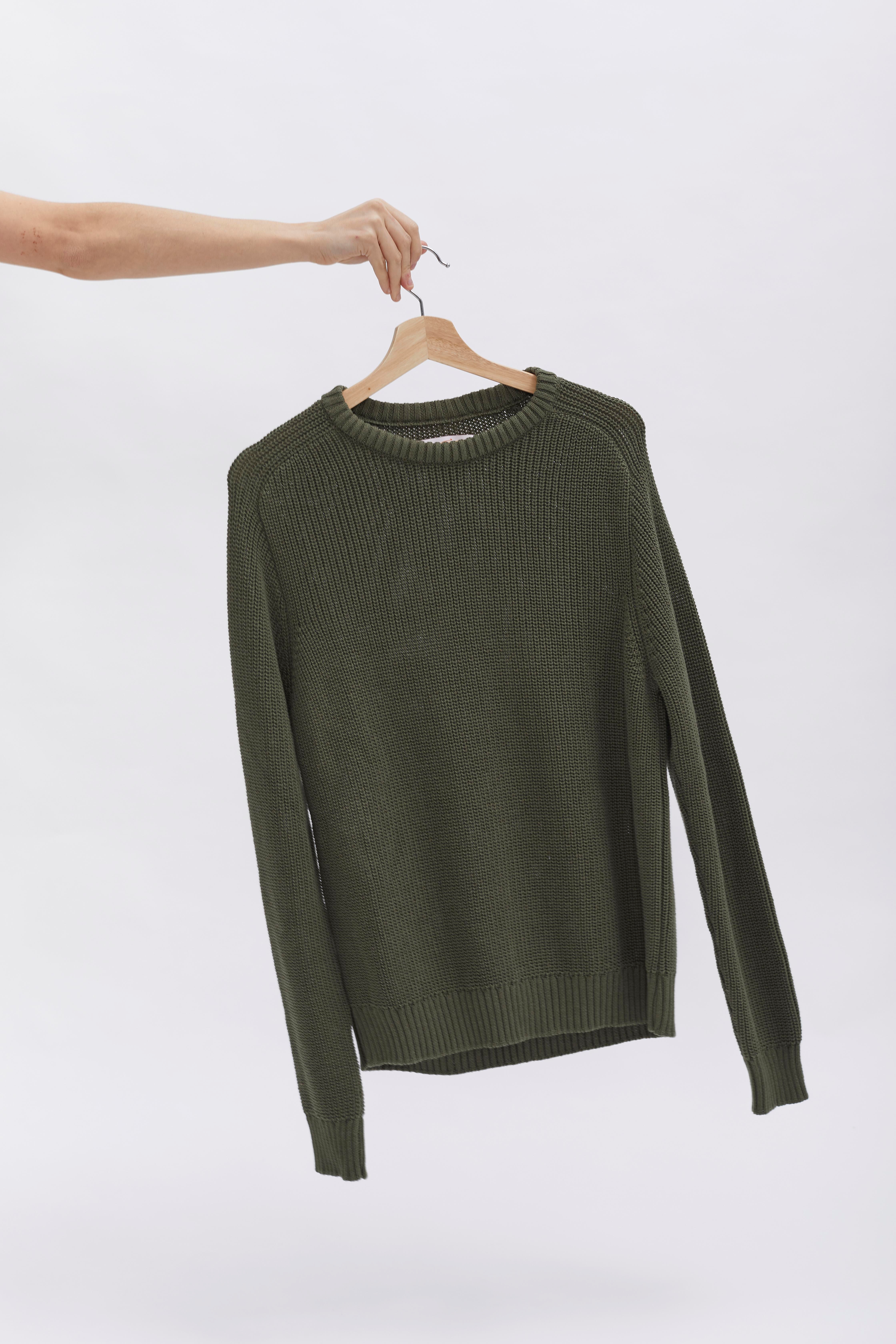 D-Brand, Pullover, Knit Crewneck, HUNT GREEN, Grün, 225201, 225201-325