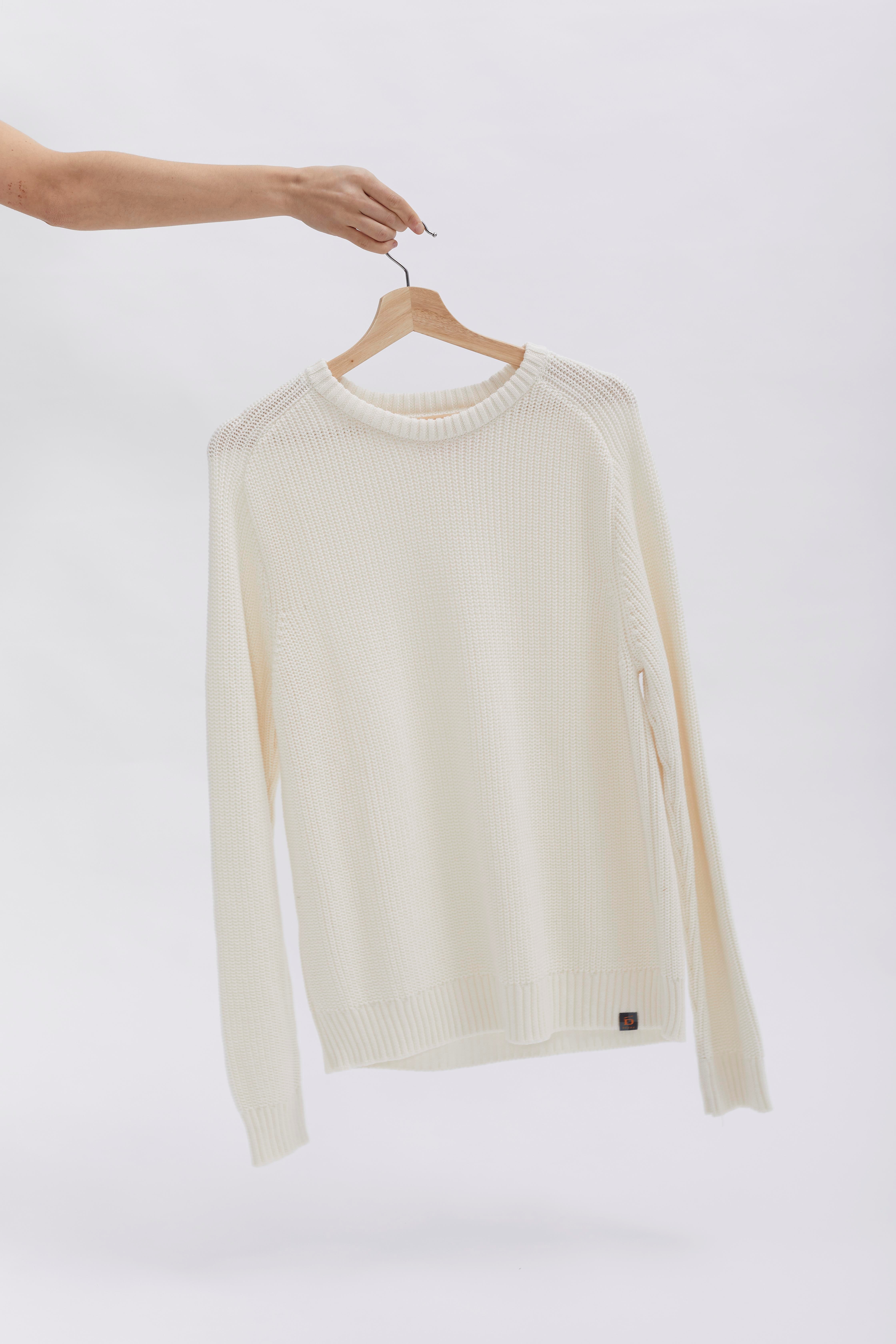 D-Brand, Pullover, Knit Crewneck, OFFWHITE, Weiß, Creme, 115201, 115201-130